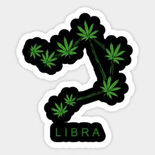 LIBRA WEED ZODIAC Sticker